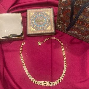 Dior choker authentic preowned gold